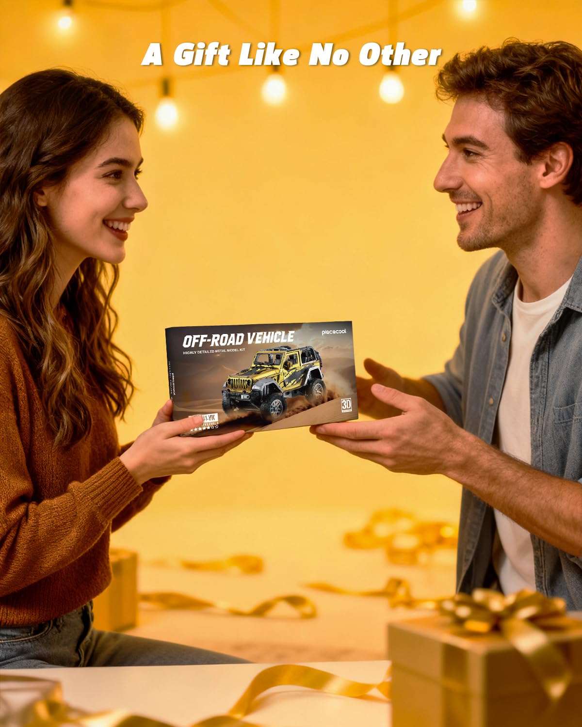 Piececool Metall 3D Puzzle Geländewagen Modellbausatz für Erwachsene Auto 3D Metall Puzzles Schreibtisch Dekor Männer Teenager