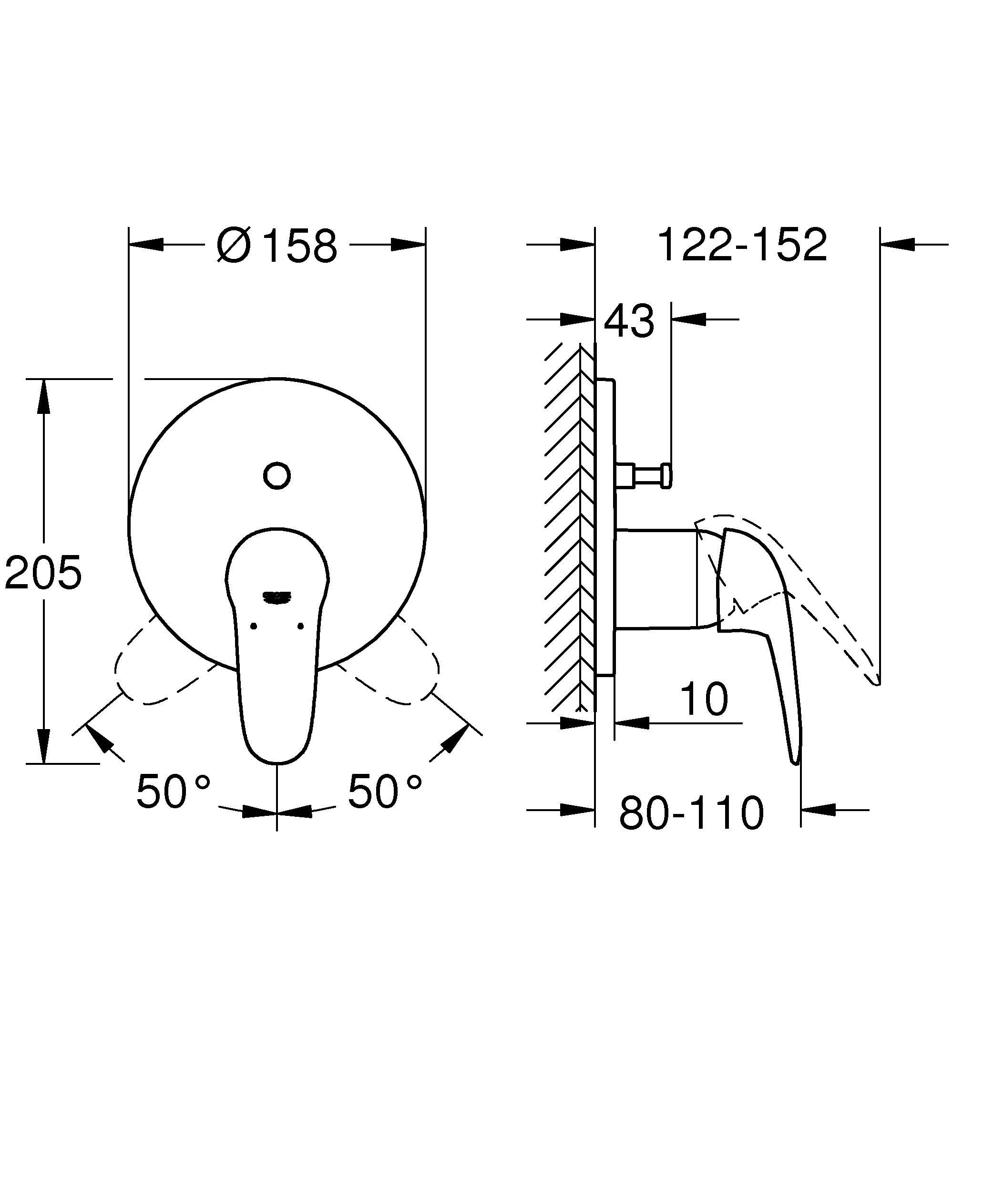 GROHE Mitigeur mécanique 2 sorties Eurostyle 24046003 (Import Allemagne)