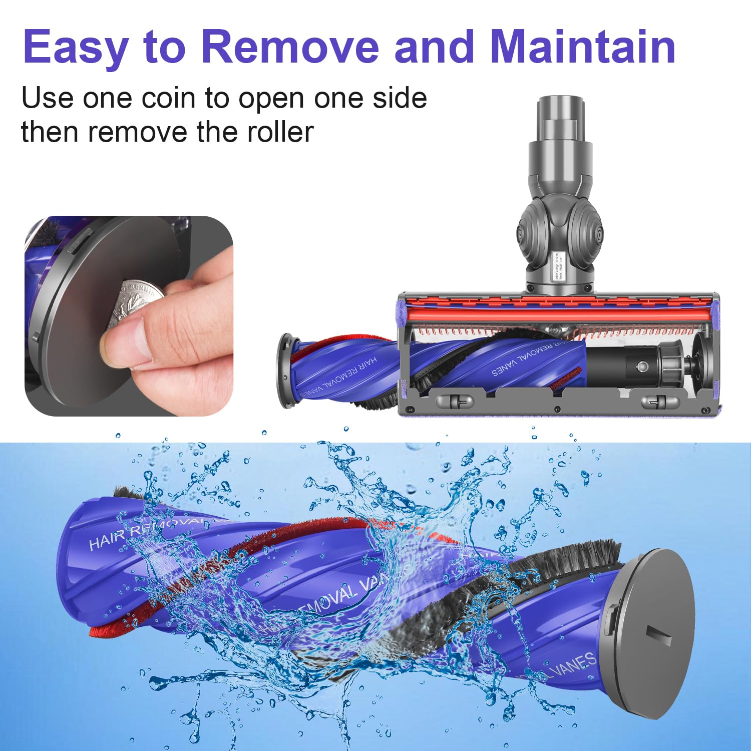 Elektryczna dysza podłogowa do Dyson V8, V10, V11, V15, szczotka z napędem bezpośrednim, do czyszczenia głowicy turbiny, części zamienne, akcesoria do turboszczotki z szybkim zaciskiem do