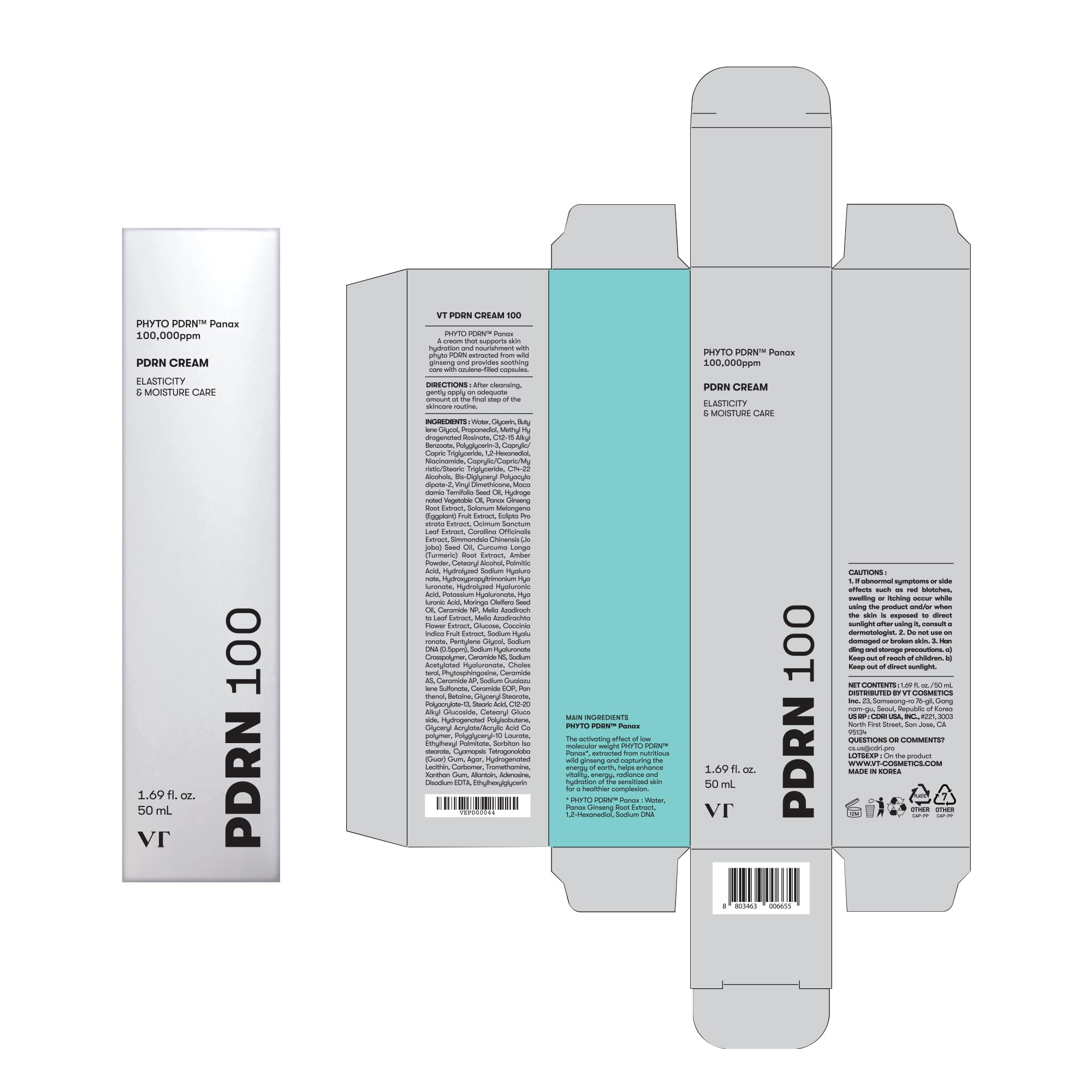 Amazon.com: VT COSMETICS PDRN Cream 100, Nourishing & Restorative