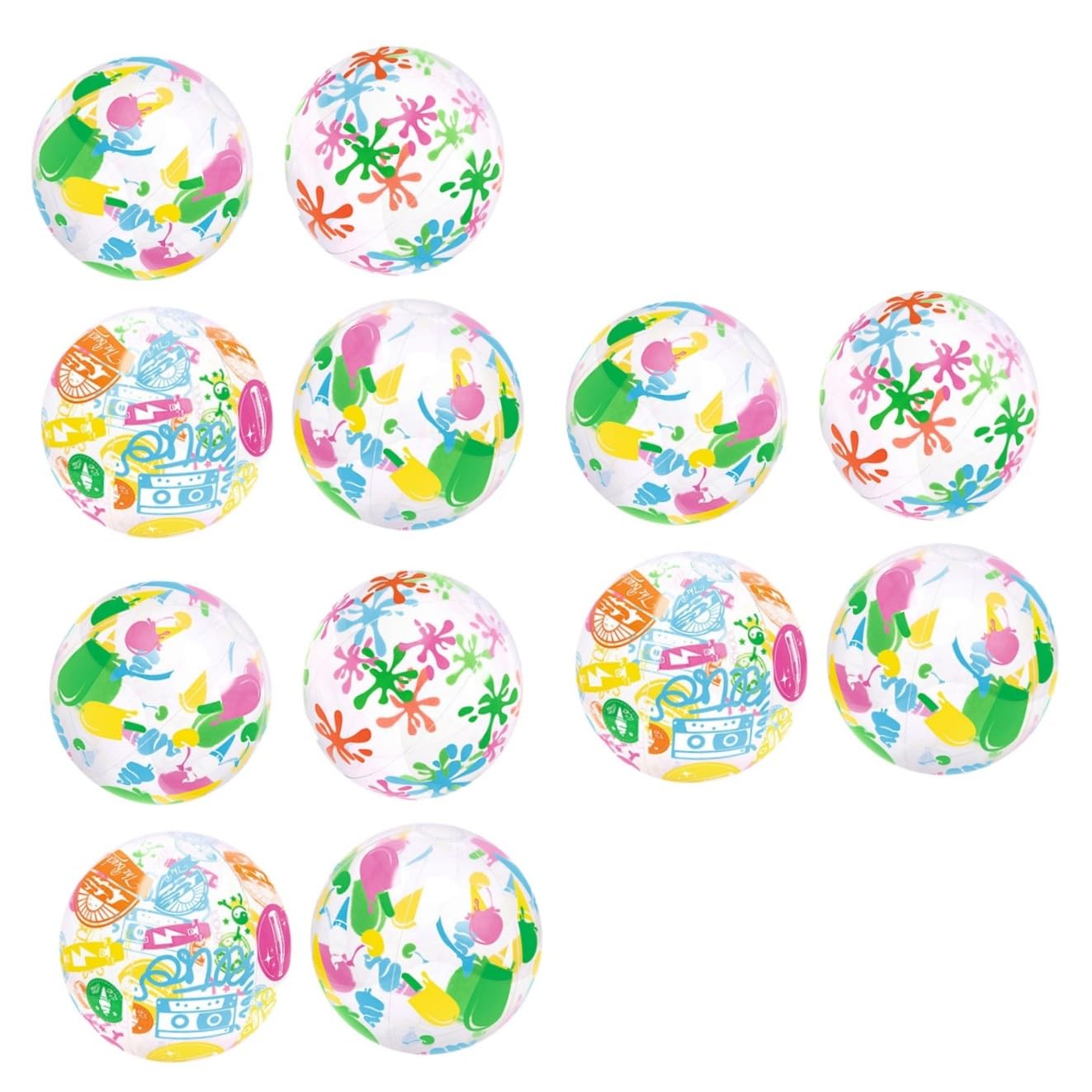 3 Sätze Aufblasbarer Ball Für Kinderspielzeug Beach Accessories Handball Strand Accessoires Gasballon Balloon Wasserball Strandball Für Colorful 4 Stück * 3