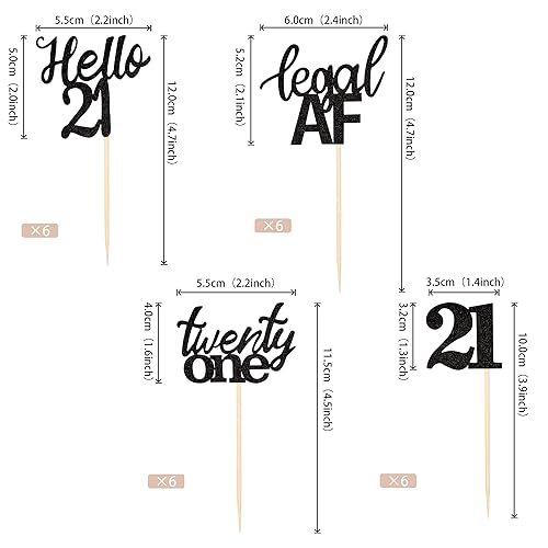 Miniatura 75 de 24 piezas de decoraciones oficiales para cupcakes de cumpleaños número 13 Hello 13 Thirteen Cupcake Picks 13th Birthday Cake Decor Supplies Black