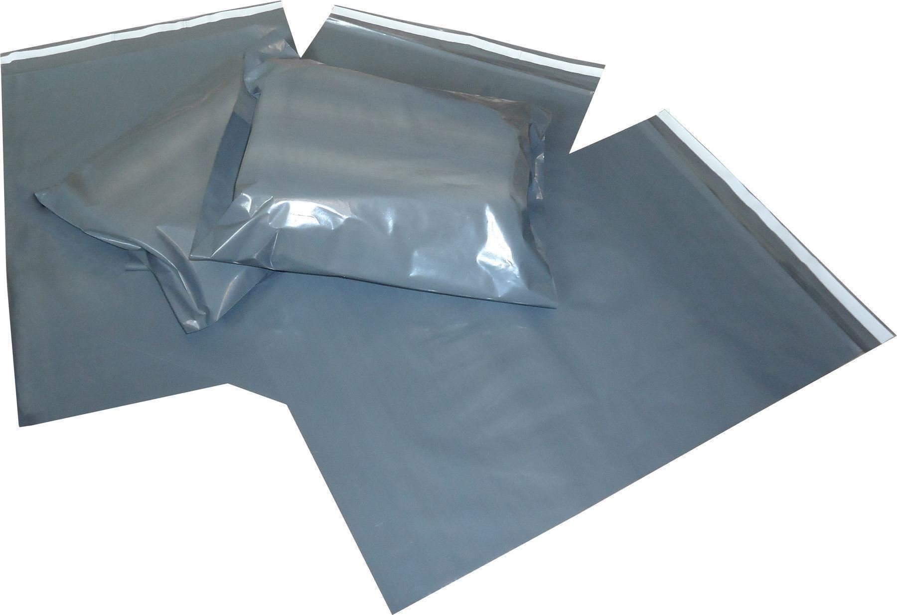 Shine Grey 100 Strong Mailing Bags 13X19 330X485mm Poly Postage Self Sealing