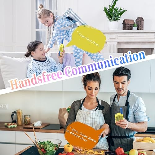 Miniatura 10 de FOREDOM J388C Walkie Talkies para niños, paquete de 2 de largo alcance con linterna, color rosa