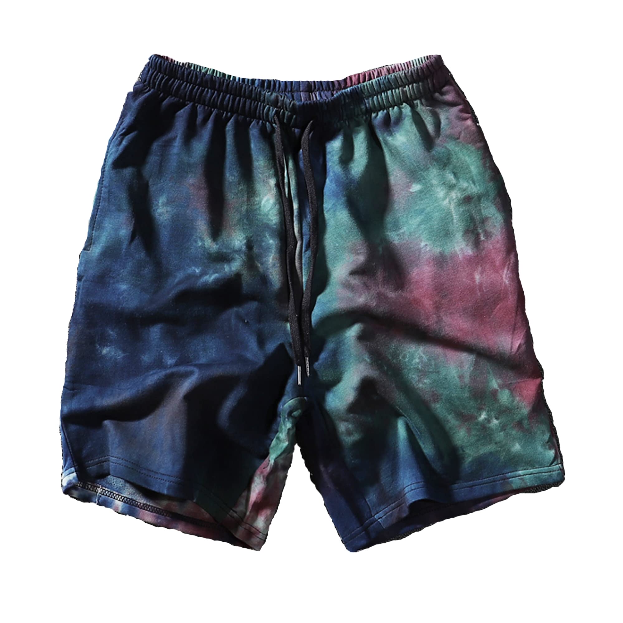 Mens Casual Drawstring Tie Dye Summer Shorts