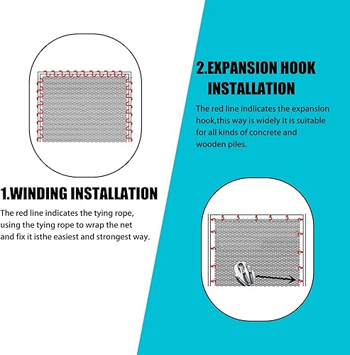 Miniatura 4 de Bunifa Red de carga de escalada para niños al aire libre balcón red de seguridad red red de red patio de recreo red de escalada barandilla de