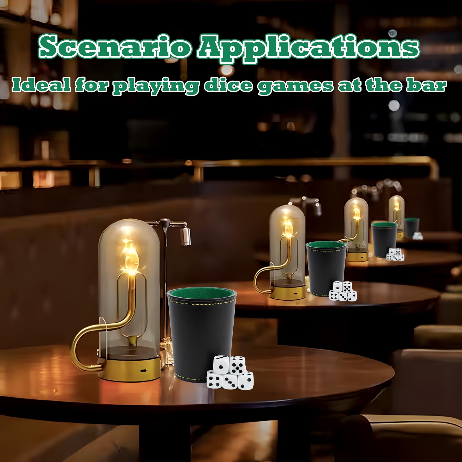 5 Pièces Gobelets à dés en Cuir, Ensemble de Gobelets à dés avec 25 dés, Coupe à dés en Cuir, Jeux de Dés, Jeux de Voyage pour Adultes