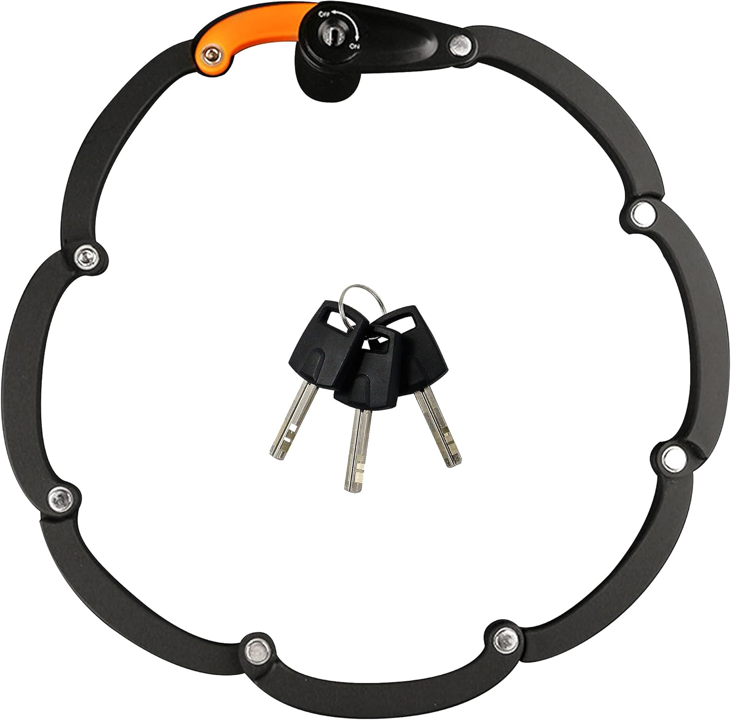 Himiway Upgrade Mini Folding Bike Lock with 3 Keys & Lights