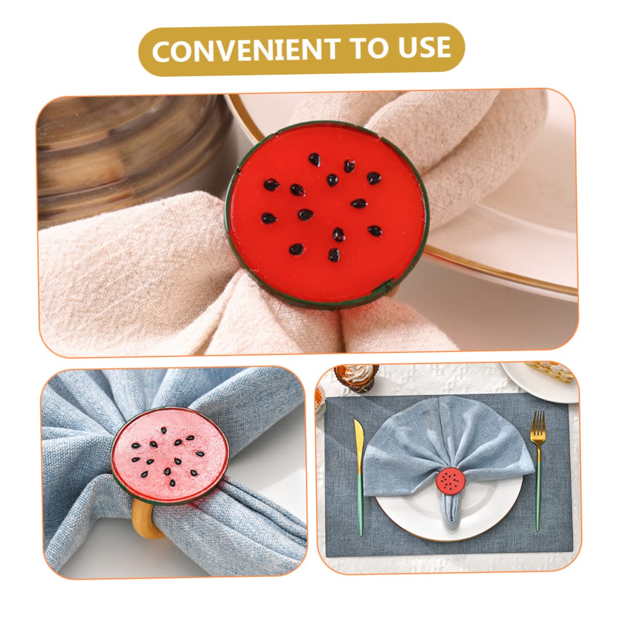 Alipis 24stücke Teiliges Wassermelonen Serviettenringe Dekorative Napkin Buckle Für Hochzeiten Partys Und Besondere Anlässe Strapazierfähig Und Pflegeleicht Fruchtige Tischdeko