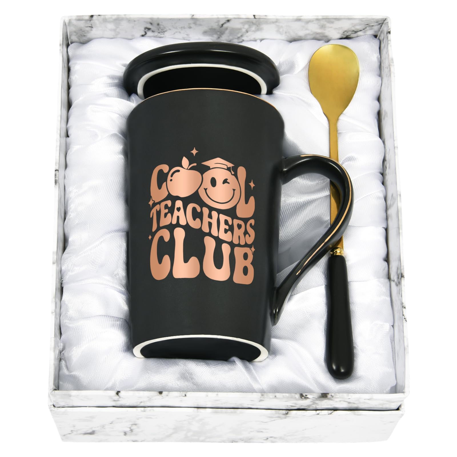 Joymaking Teacher Gifts Coffee Mug Best Teacher Gift for Birthday Christmas Thank You Gifts for Teachers Mug End of Term Present - Cool Teachers Club, 14 oz Black