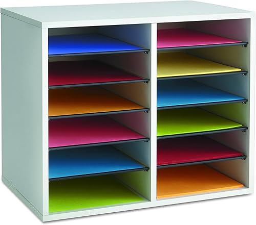 Miniatura 4 de Safco Organizadores de papel de madera para oficina en casa y aula (9420/9490) + clasificador vertical de escritorio (9300)