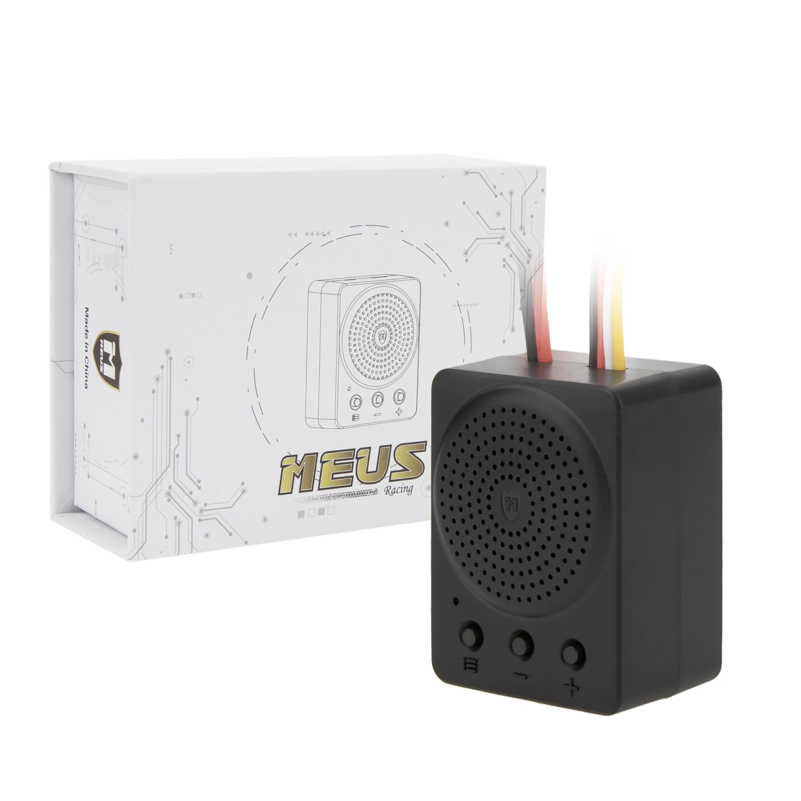 MEUS RACING RC Engine Sound Simulator for Traxxas TRX4M Axial SCX24 and Other 1/18 1/24 RC Crawler