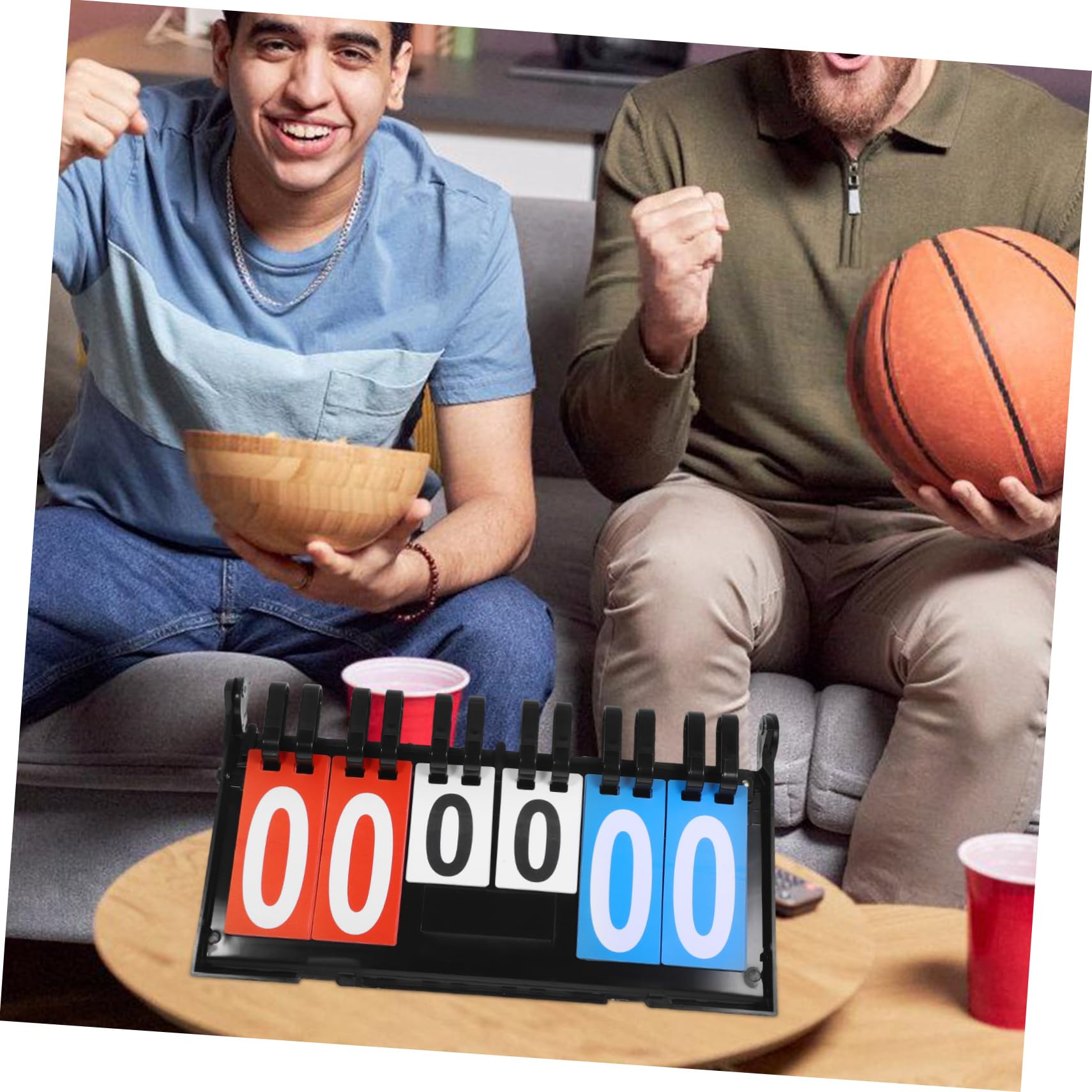 TOYANDONA Tabellone Segnapunti Ribaltabile in Plastica per Giochi Sportivi Come Basket Calcio Tennis Stampa Chiara e Resistente Facile da Girare Le Pagine