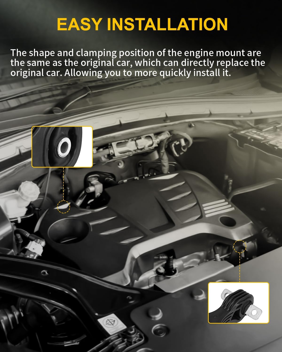 OCPTY Engine Rear Torque Strut Mount Compatible for Honda Civic 2012 2013 2014 2015 L4 # A65048 / 50890TR0A81 (1PC)