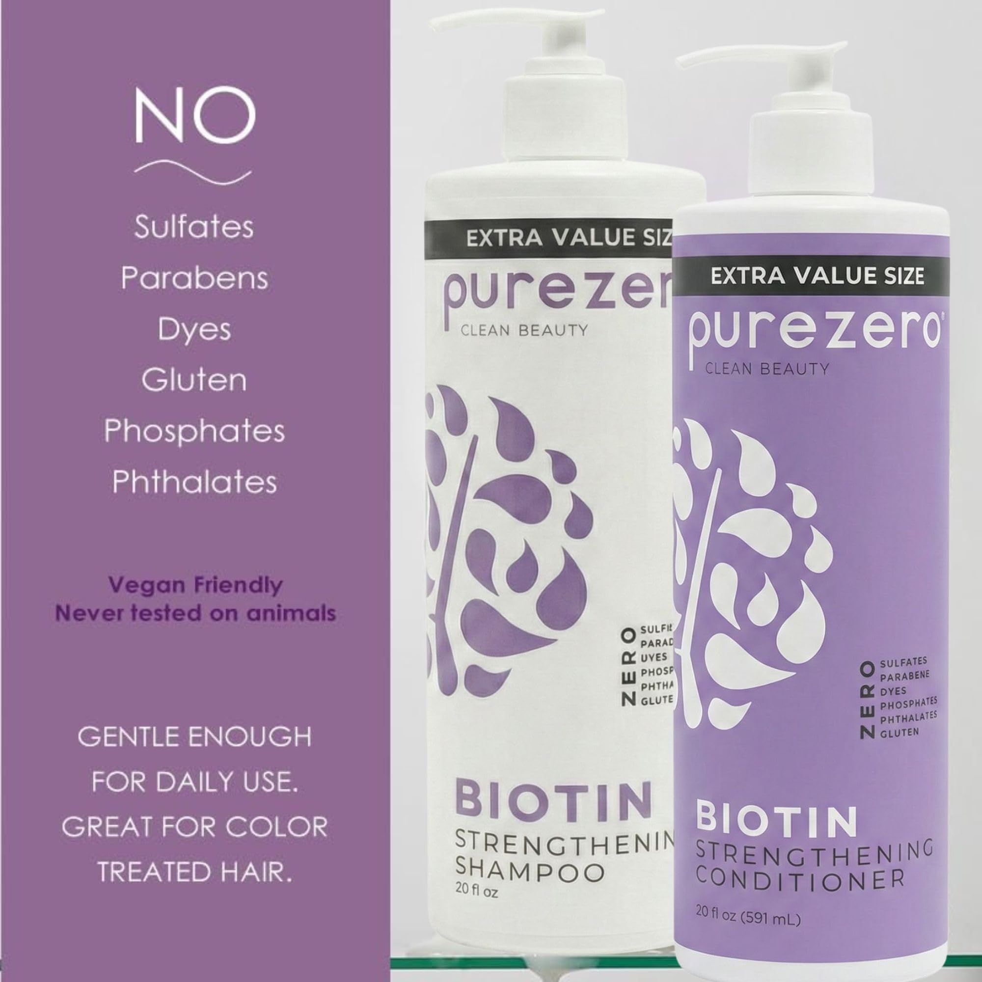 Amazon.com : Purezero Biotin Shampoo & Conditioner Set - Anti