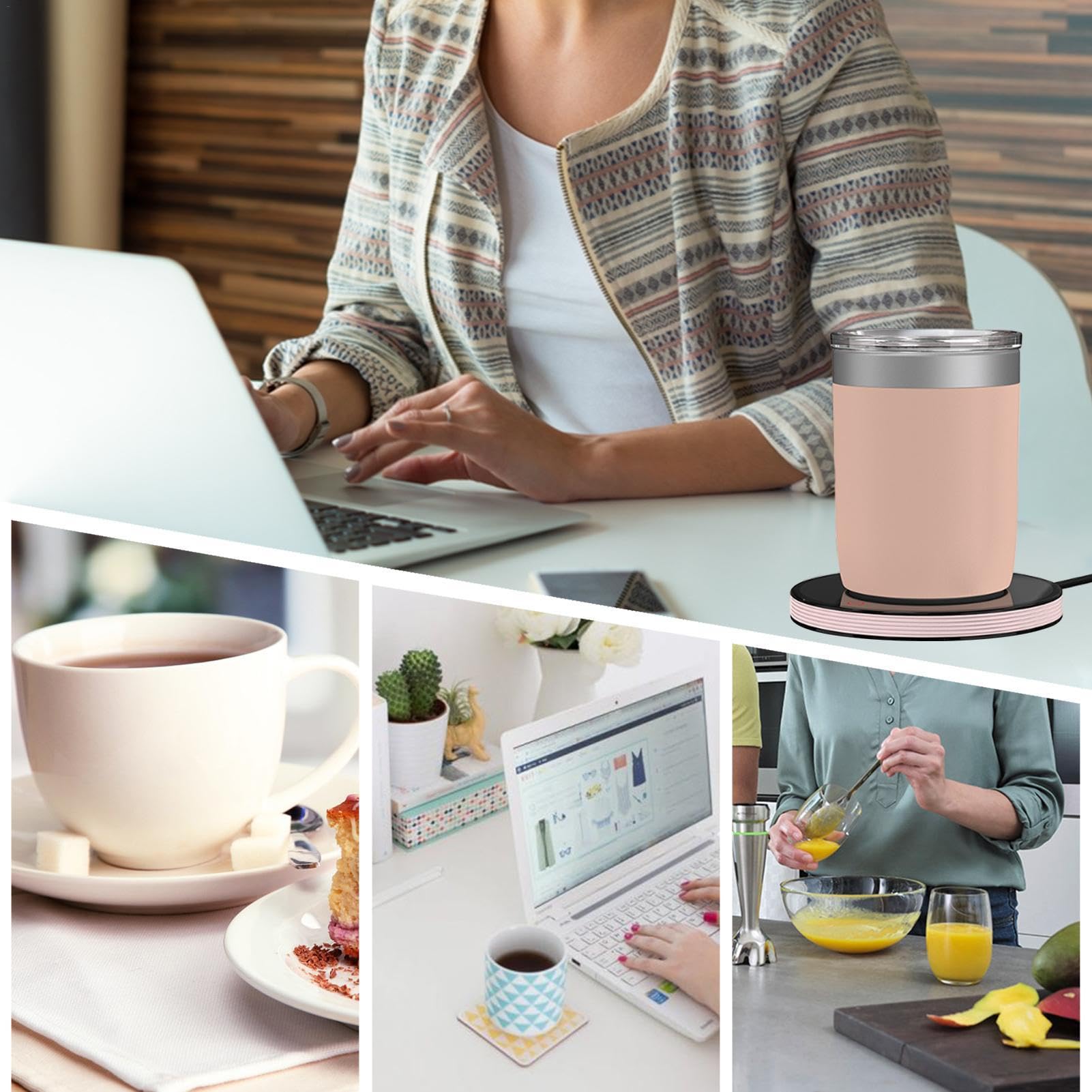 Coikes Scaldatazze Elettrico Portatile - 3 Livelli Temperatura Per Caffè E Bevande - Foto 2