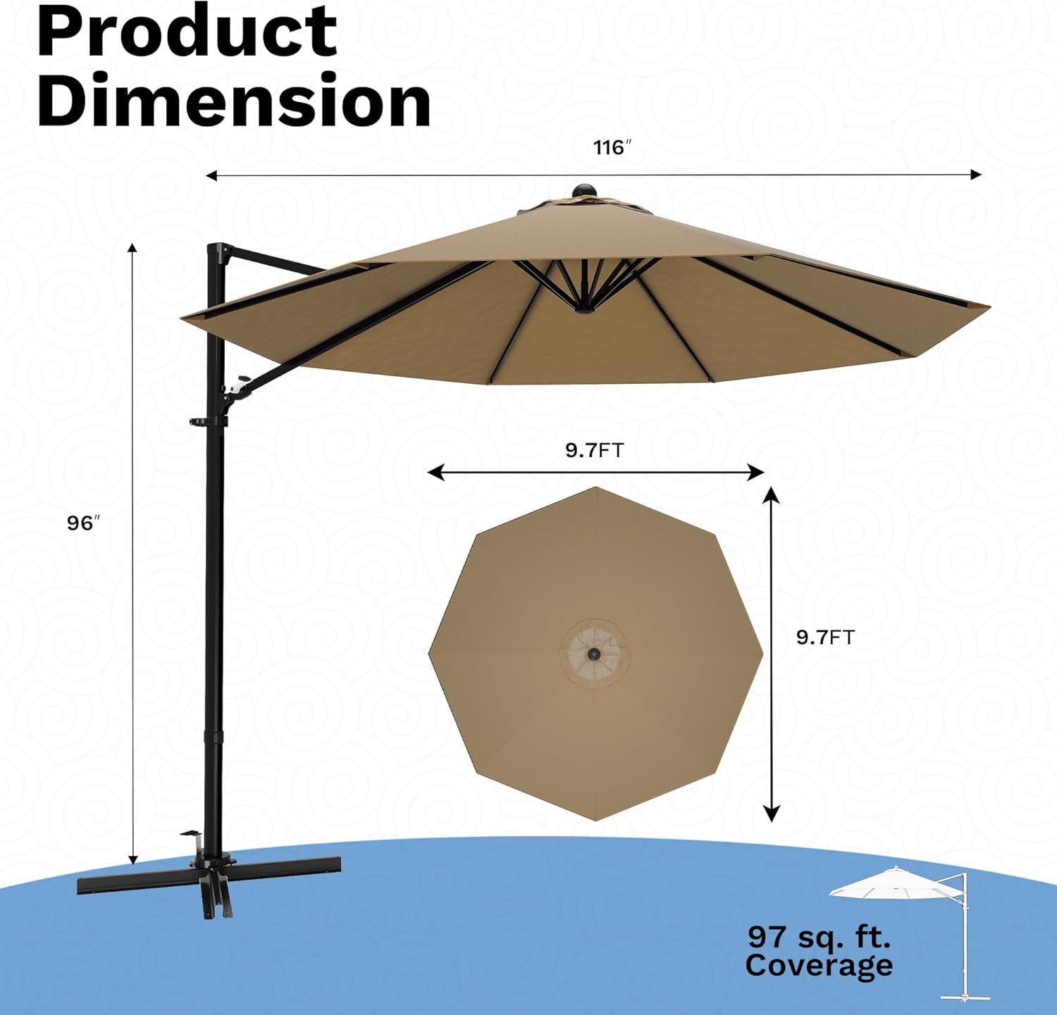 Elevate Your Outdoor Space with the Devoko 10ft Cantilever Patio Umbrella Review