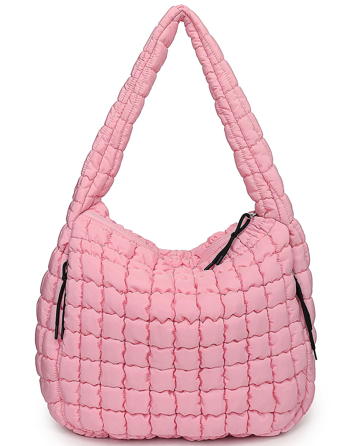 Bagtopia Puffer Tote Bag, Large Quilted Puffer Bag, Lightweight Puffy Quilted Hobo Bag, Soft Shoulder Bag for Work,Gym,Travel