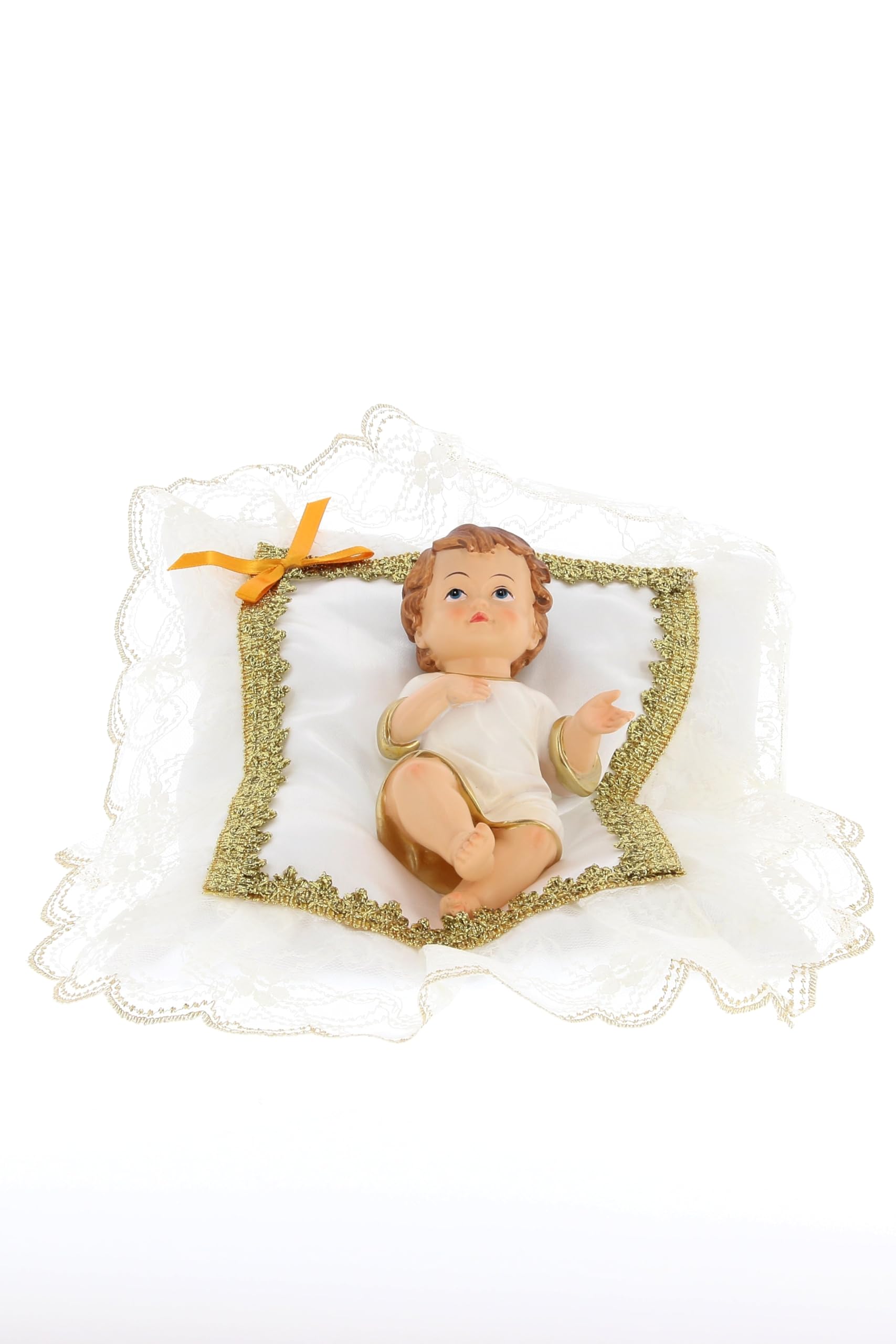 SHALOM - Cuscino In Stoffa Per Statuina Gesu' Bambino. Dimensioni 22x25cm