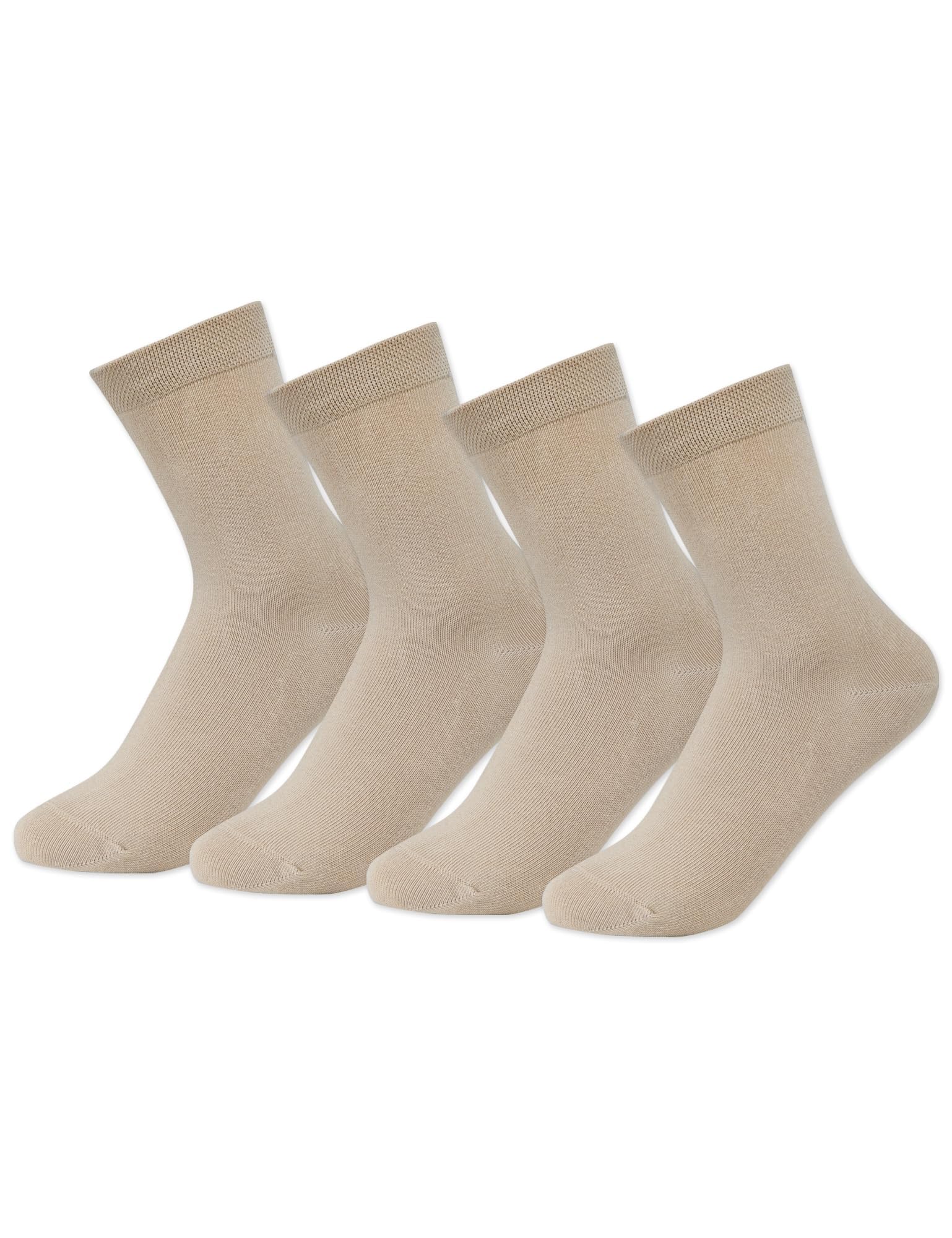 EPEIUS Kids Crew Socks Seamless Cotton Dress Socks for Boys Girls 1-15Y