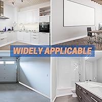 Vista 6 de COUKIU Moldura Flexible para Zócalo, 3 Pulgadas x 40 Pies Base de Pared de Vinilo Autoadhesiva Base Cove, Moldura de Base de Pared de Goma