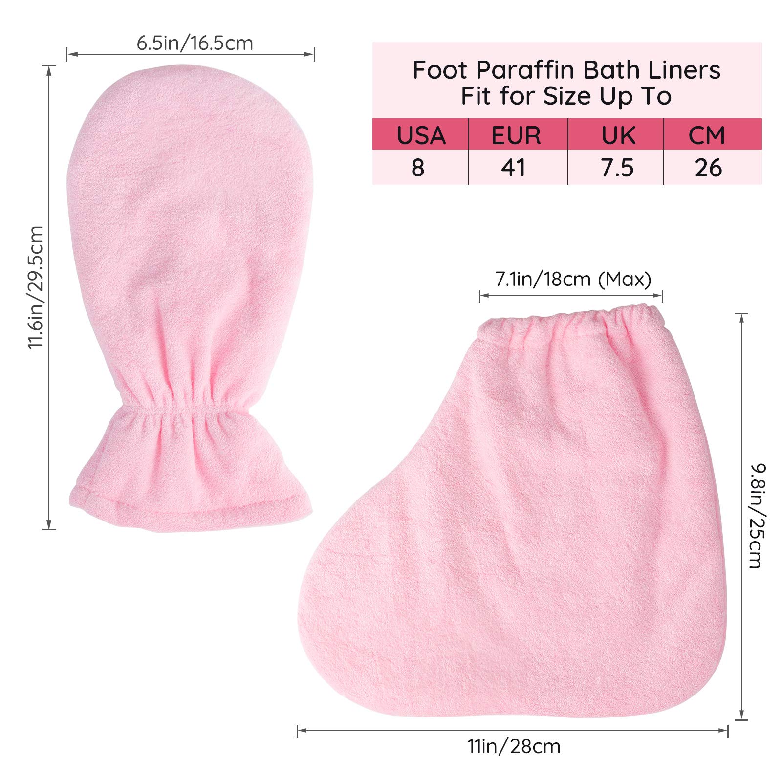 Segbeauty - Guantes de cera de parafina para manos y pies, guantes gruesos de parafina calentada, guantes y calcetines para cera caliente, tratamiento térmico, calentador de cera, máquina de cera de