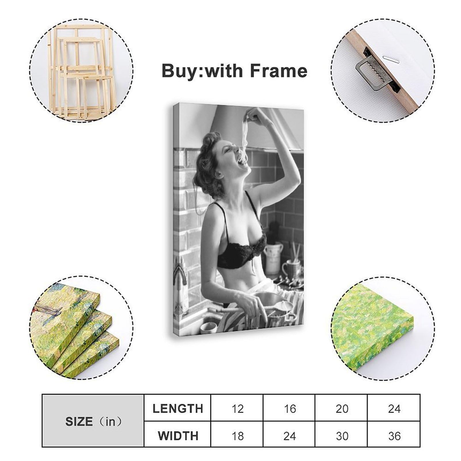 Spaghetti Girl, Spaghetti Woman, Pasta Time, Pasta Moment Scandi S, Barilla, Schwarz und Weiß, Wohnleinwand, Wandkunst, Poster und Drucke, Raum, ästhetische Schlafzimmer, Bürodekoration, 61 x 91 cm