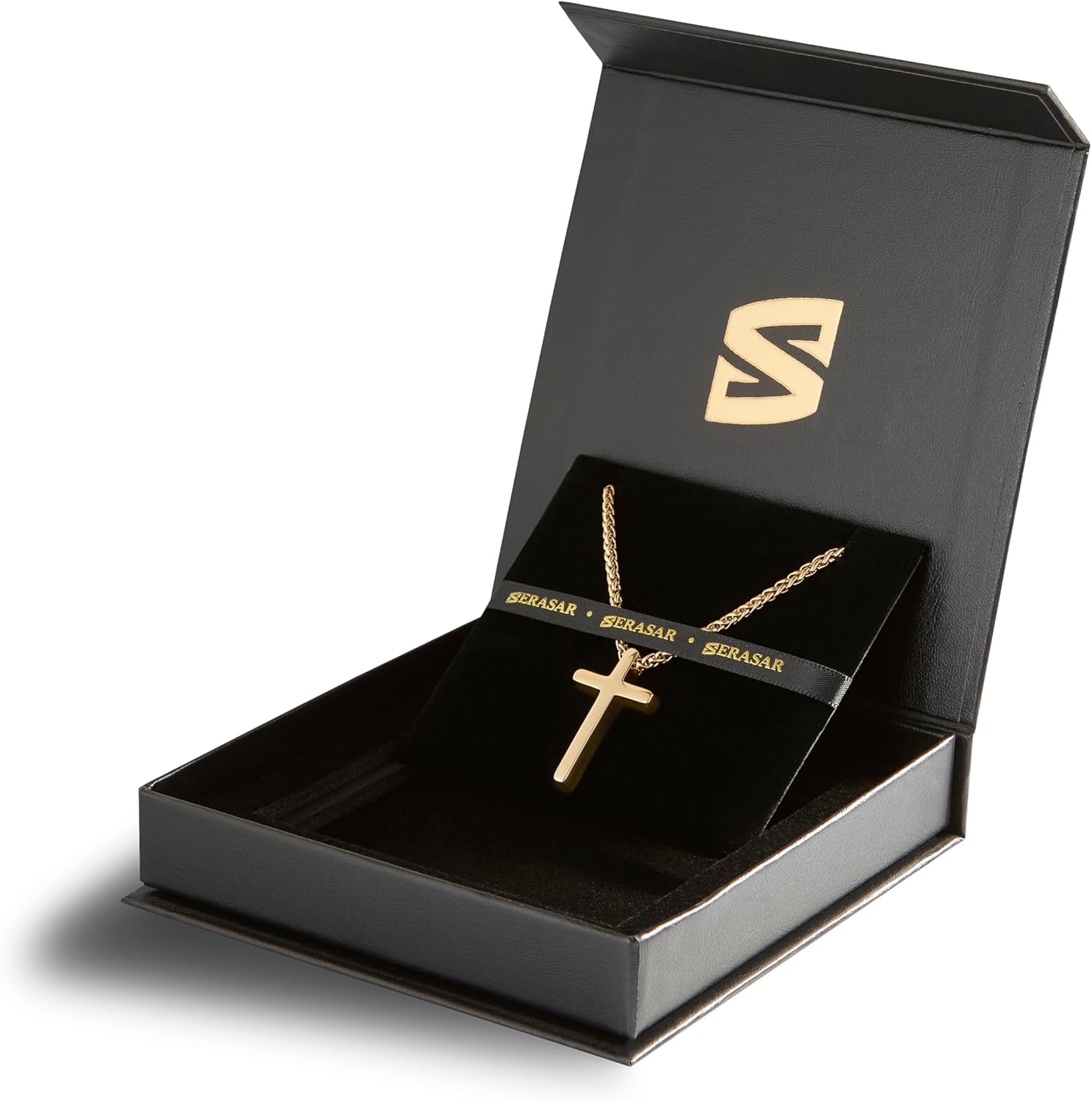 SERASAR Premium Necklace Men [Lord] | Stainless 316L Surgical Steel | Waterproof | Solid Chain | Secure Clasp | Three Colors | Jewelry Box Included