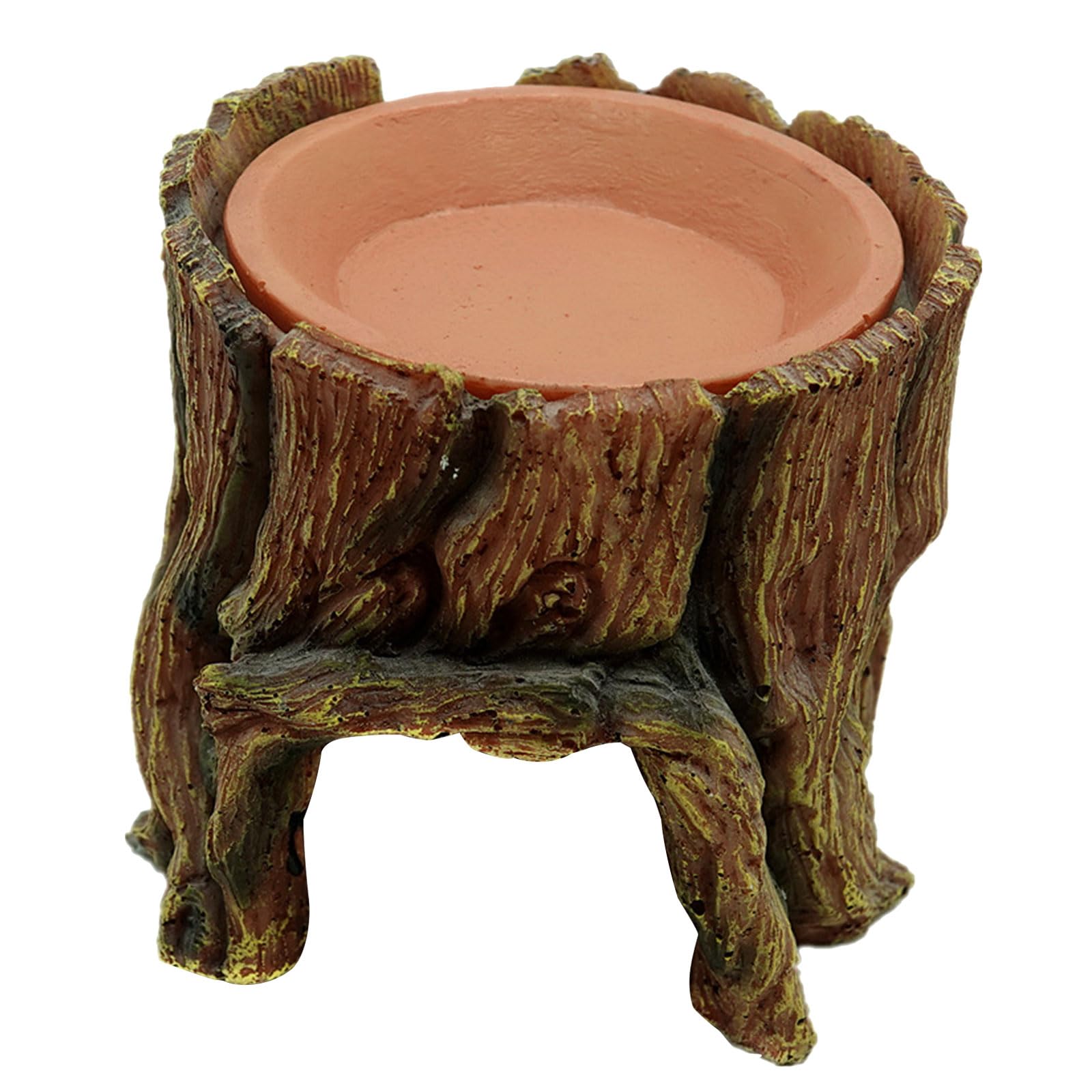 NEWFT Reptiles Hideouts Cave Water Feeders Feeding for Lizards Hide Rest Feeding Reptiles Waterer Feeding