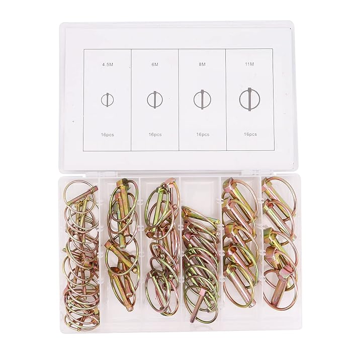 Buy Yuhtech Locking Pin Kit, 50 Pcs 4 Size Lynch Pin Assortment Kit