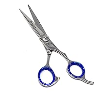 Vista 8 de Tijeras profesionales para adelgazar, texturizar, cortar, anillos de agarre cómodos con inserciones de tensión ajustable y dedos - Acero inoxidable