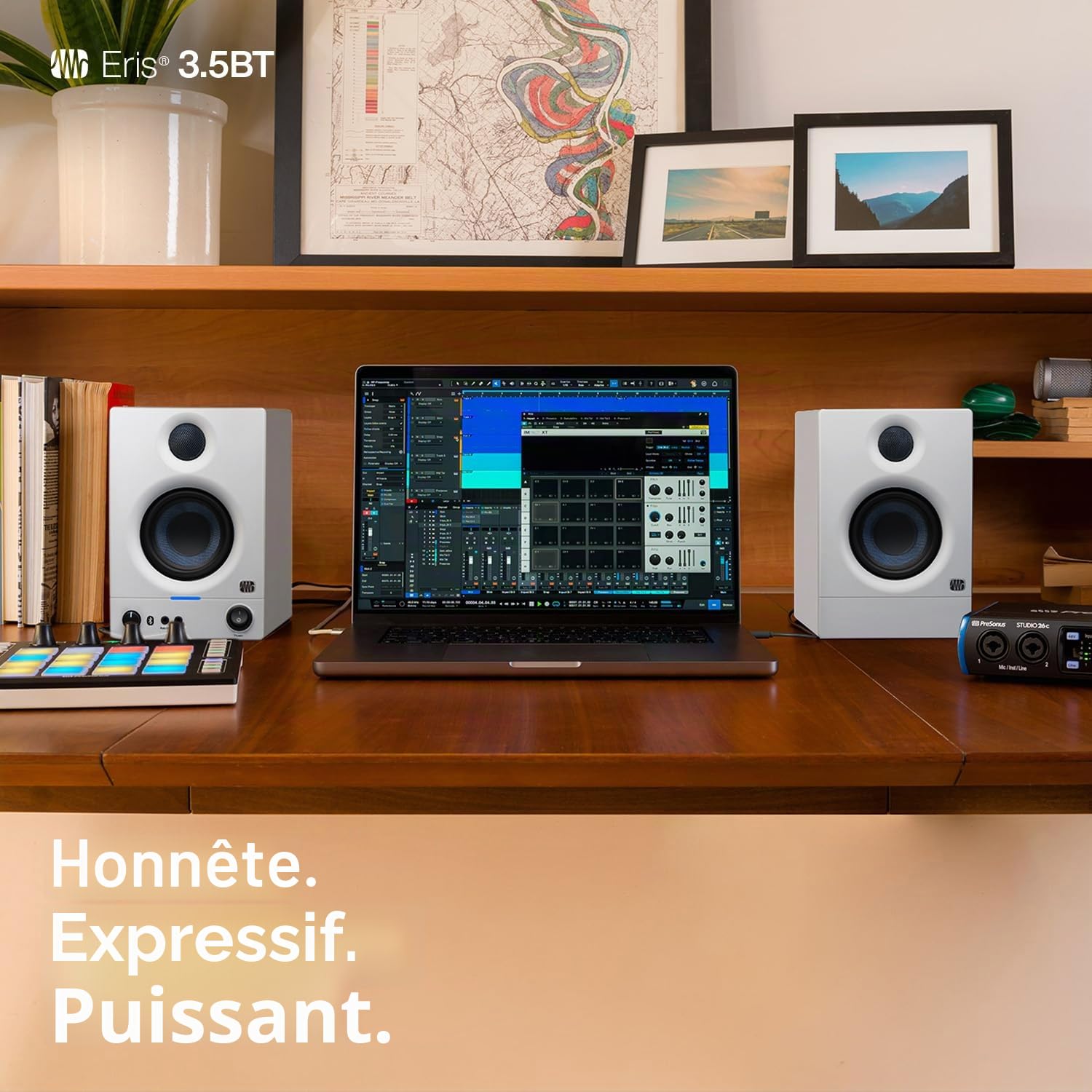 PreSonus Eris 3.5 Gen 2 Moniteurs Studio Enceintes Bureau 50W Blanc