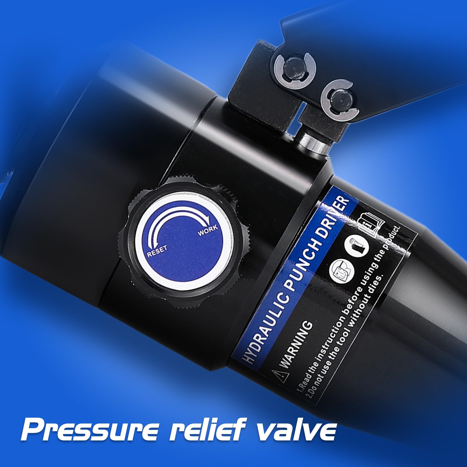 NEWTRY Kit de perforación hidráulica universal de 360 grados 1/2" a 2" (22,5 mm a 61,5 mm) máx. 80KN Perforadora profesional para metal para gabinete eléctrico plomería TPA-8