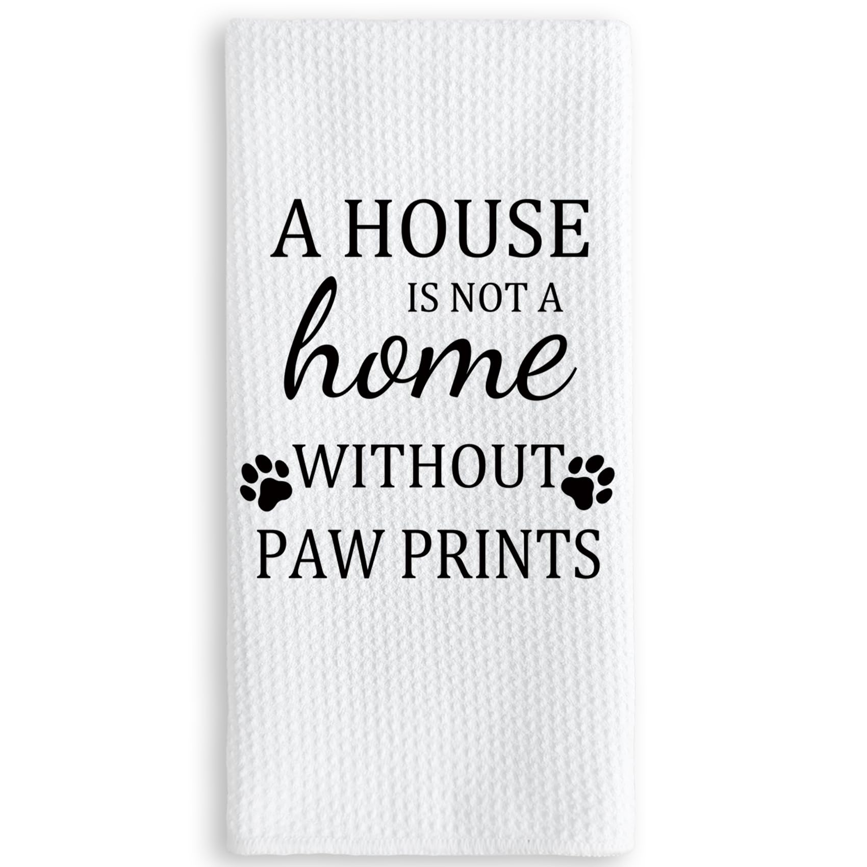 TNUW Dog Themed Gifts Kitchen Towels 16'24', Dogs Mom Gifts for Women, Dog Decorations for The Home, House Warming Gifts New Home, Paw Prints Kitchen Tea Hand Towels,