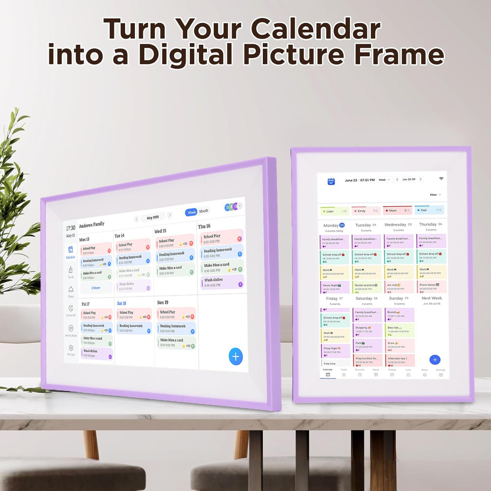 Generic Calendario Digitale Intelligente 15,6 Pollici, Grafico e Pianificatore di Faccenda Elettronica, Touchscreen LCD, per Casa e Ufficio, Ottimo per L'organizzazione del Calendario,