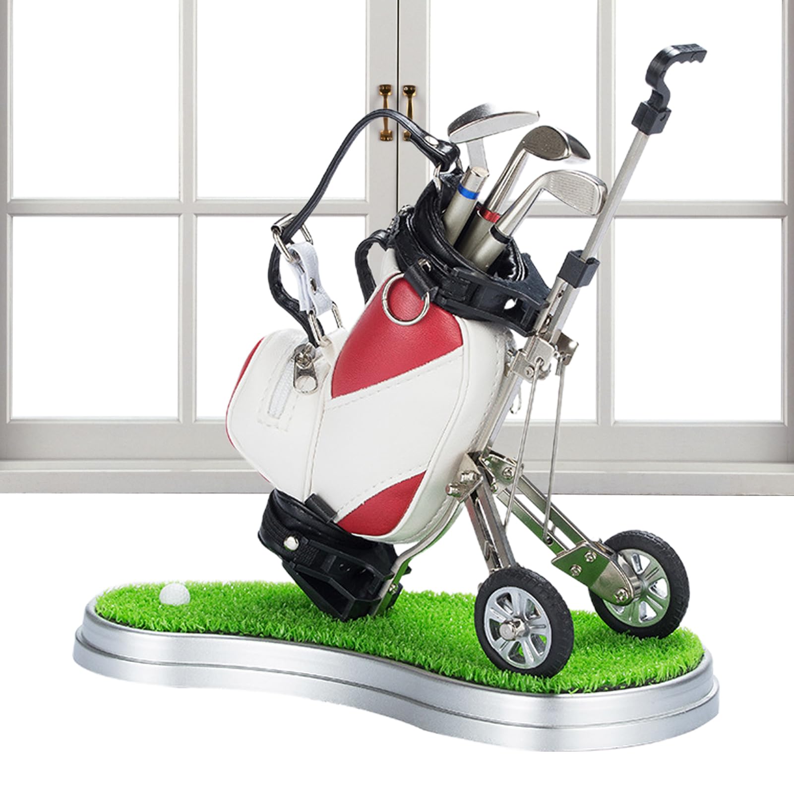 Décoration de bureau de sac de golf miniature avec stylos créatifs