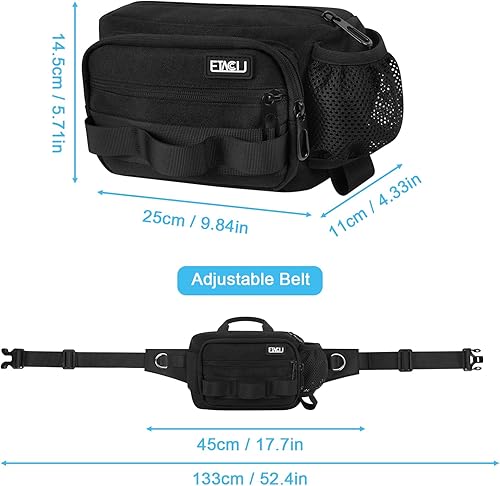 Miniatura 2 de ETACCU Correa de perro manos libres con bolsa de cremallera, cinturón para perros grandes y medianos para correr, caminar, trotar y senderismo, asas