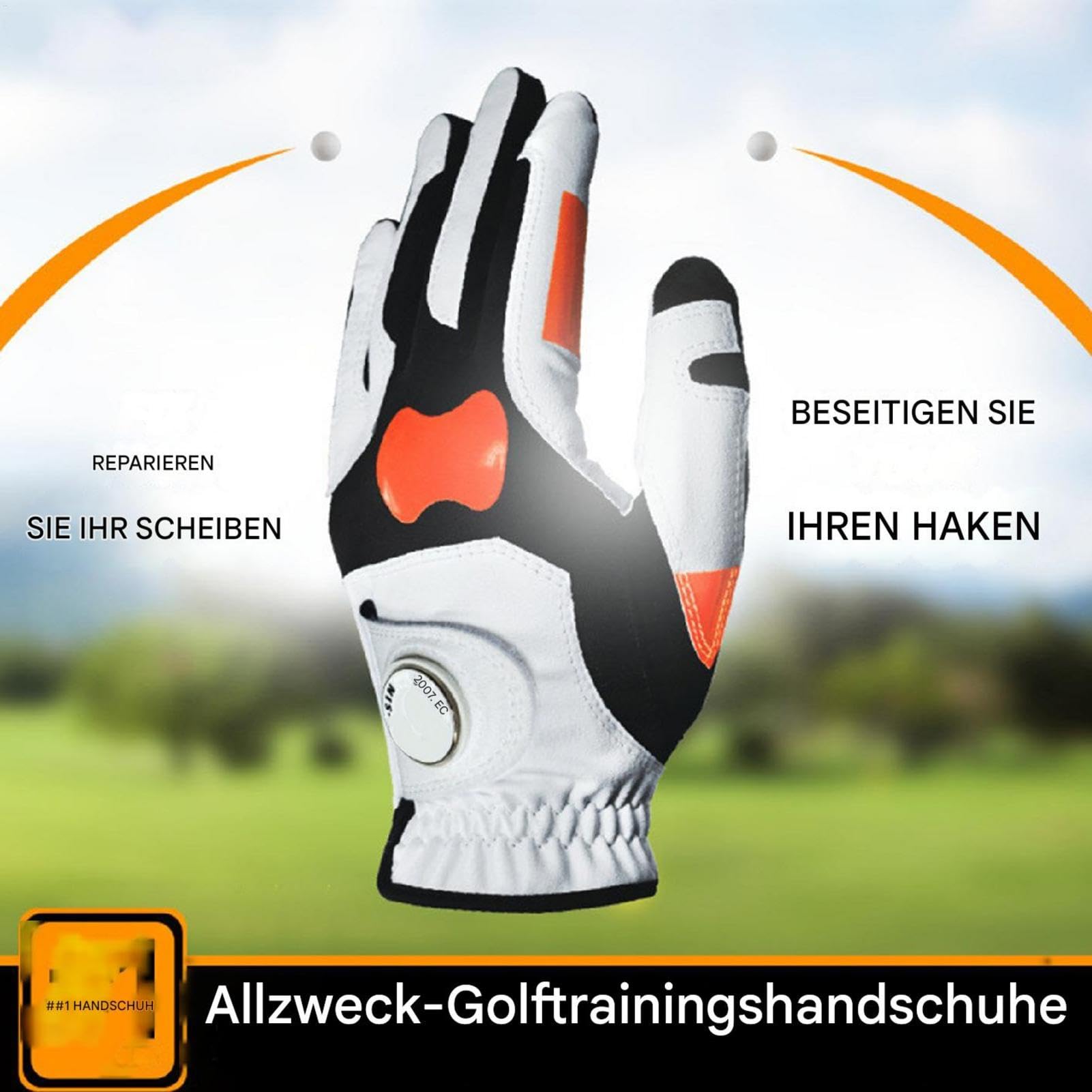 Guanto da golf, guanto da allenamento da golf, guanti da allenamento per impugnatura, aiuto per allenamento swing, guanto sinistro per allenamento da golf con attacco per migliorare lo swing e la