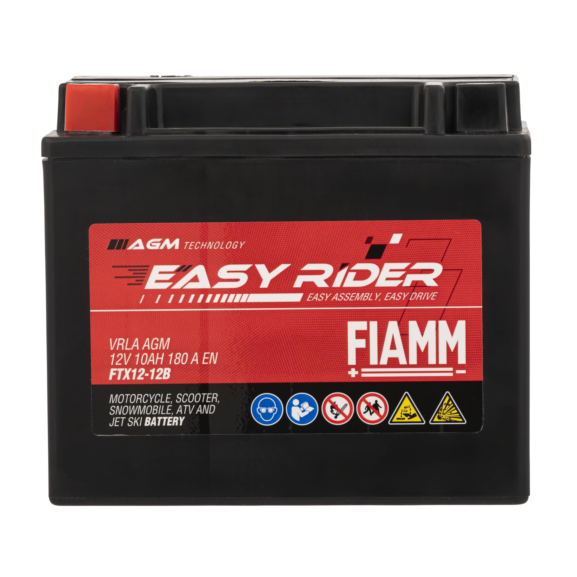 Fiamm FTX12-12B Batteria Moto Scooter AGM 10AH 180A