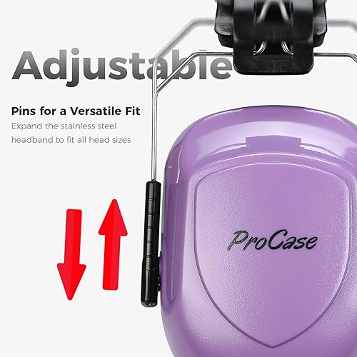 Miniatura 2 de ProCase - Orejeras de seguridad con protección auditiva NRR de 28 dB para campos de tiro, podado de césped, construcción, carpintería, adultosniños