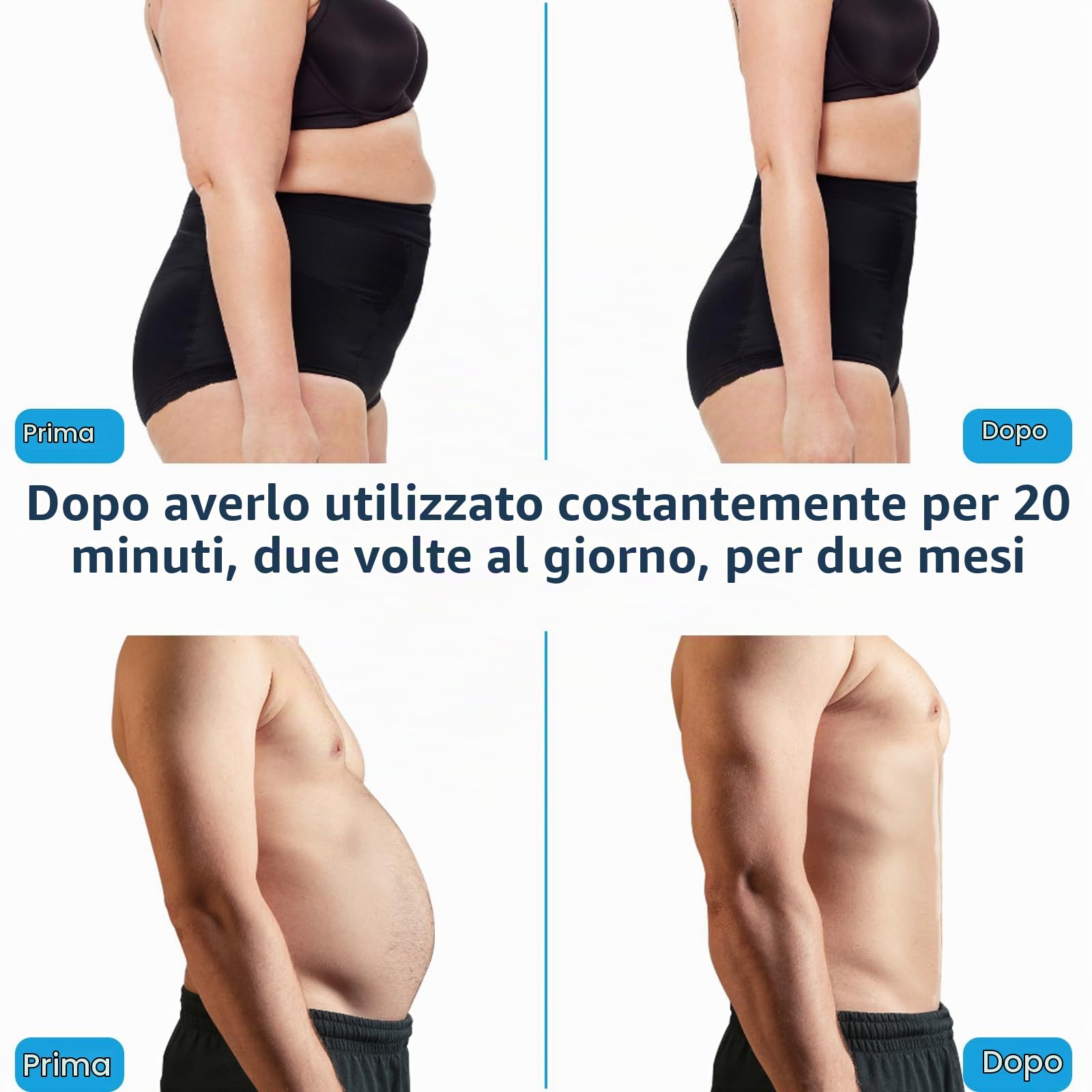 Elettrostimolatore Addominali, Elettrostimolatore Muscolare in Aluminio con 10 modalità e 30 intensità, per Addominale/Braccio/Gambe/Waist, Avvisi sul Consumo di Calorie e sulla Ricarica