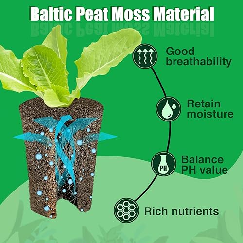Miniatura 3 de 50 esponjas iniciadoras de semillas para germinar rápidamente, esponjas de crecimiento de raíces de repuesto, tapones rápidos, raíces de flores