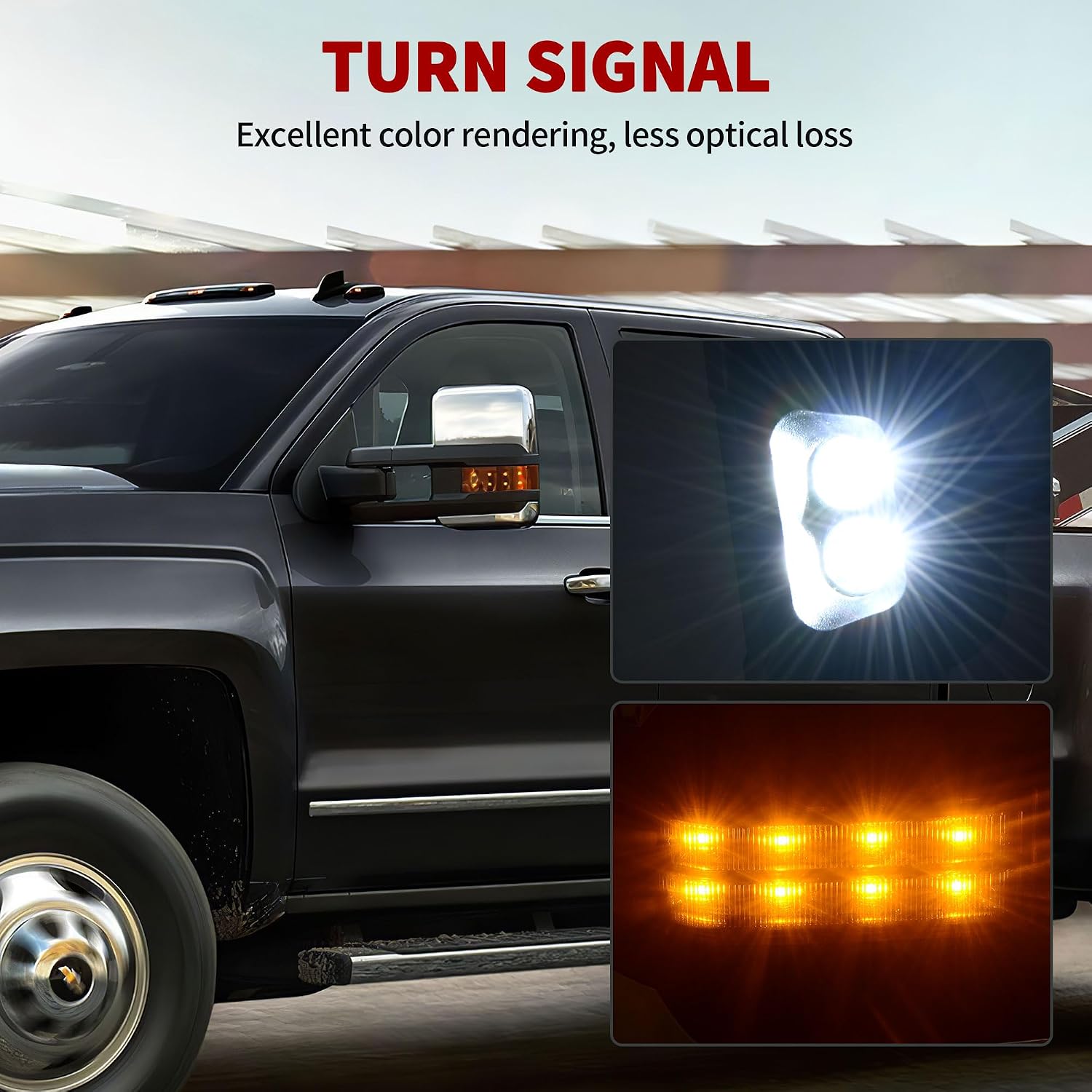 YITAMOTOR Towing Mirror Compatible with 2014 2015 2016 2017 2018 Silverado 1500 2500 3500 Avalanche Tahoe Suburban, GMC Sierra Yukon, Telescoping Power Heated Switchback Turn Signal Light Chrome