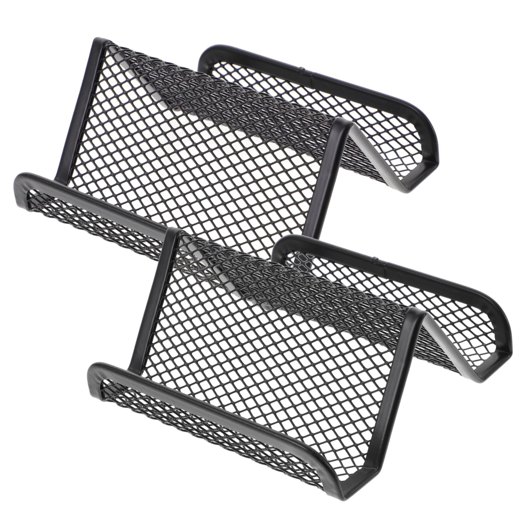 DOITOOL 5 Series Escritorio De Tarjeta De Negocios Poseedor Titular De Tarjetas De Visita Organizador De Tarjetas De Negocios Estante Pararse Tarjeta De Visita Oficina Metal 2 Piezas X 5