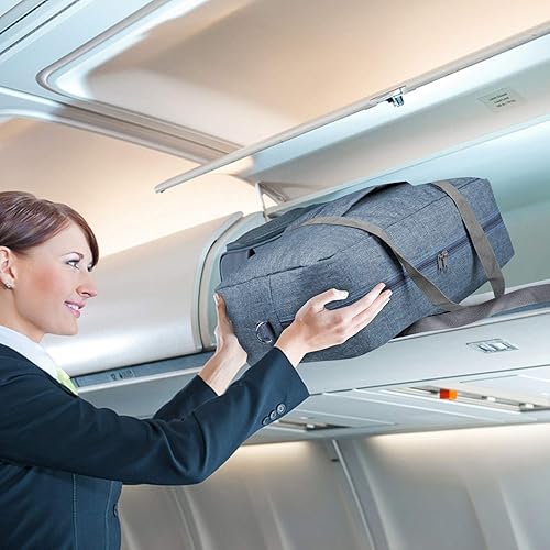 Vista 5 de WANDF Bolsa de viaje para artículos personales de Spirit Airlines de 18 x 14 x 8 pulgadas, bolsa de viaje debajo del asiento, equipaje de mano
