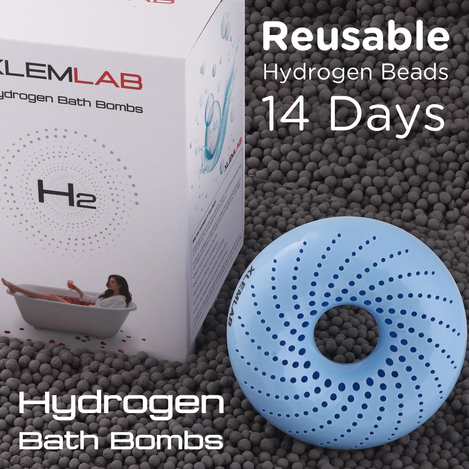 4 Packs H2 Hydrogen Bath Bombs for Women,Molecular Hydrogen Water Tablets for Spa,14 Days Reuseable,Antioxidant Anti-Aging, Relaxing Post-Exercise Routine, Muscle Recovery,Gift for Women