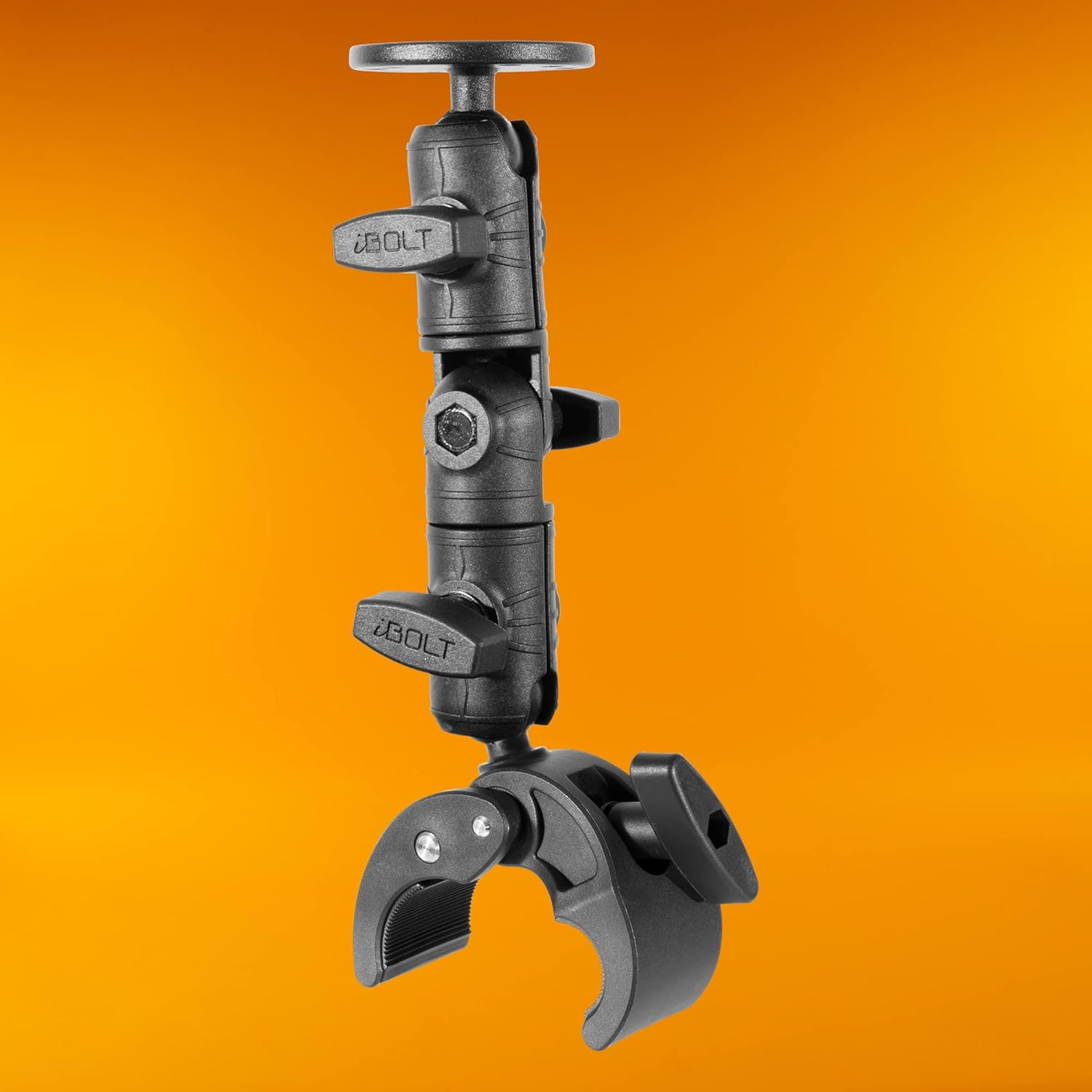 iBOLT AMPS IncrediBOLT 360 Clamp Heavy Duty Handlebar/Post/Pole/Rail Mount for Water Sports, Kayaking, Fishing, Boating Etc.- for Fish Finders Using The 3-Hole Pattern