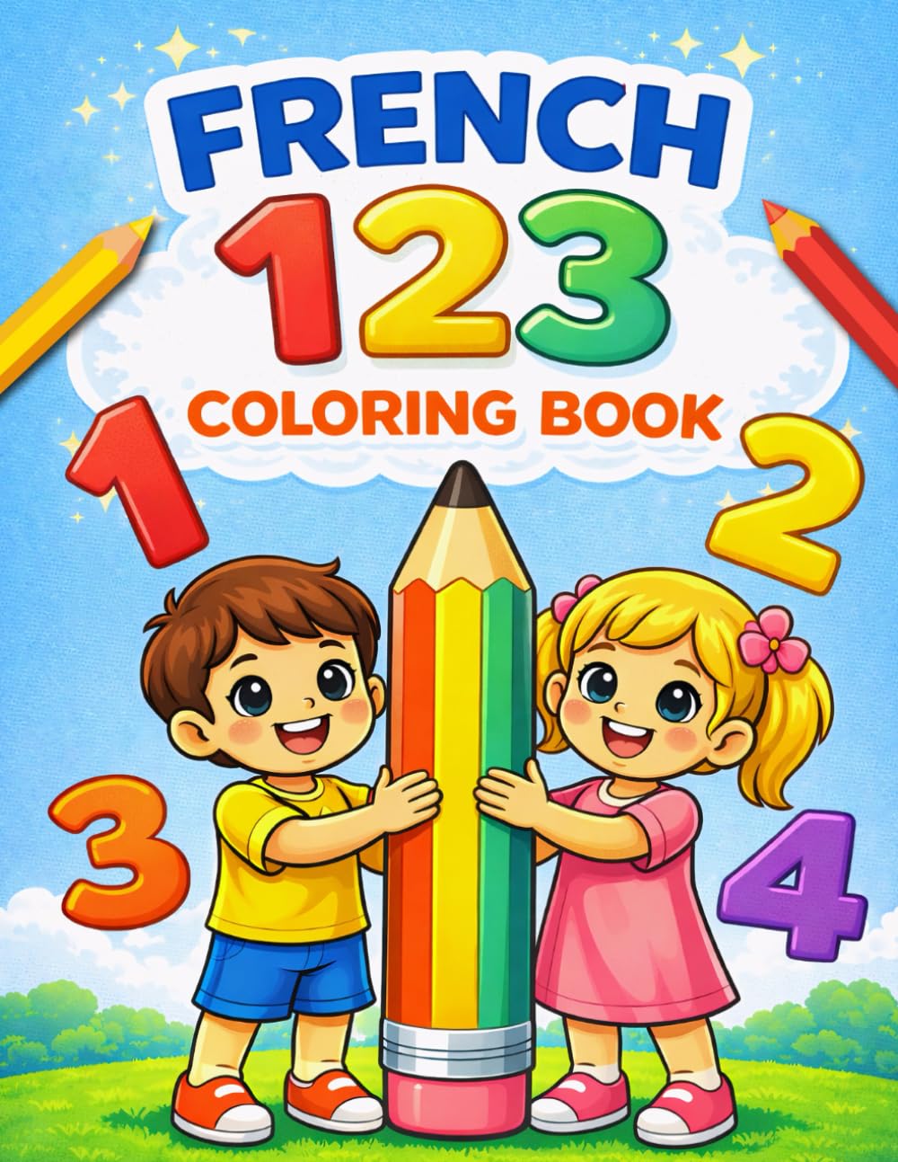 French 123 Coloring Book: Learn French Numbers 1–20 with Coloring, Counting Pictures, and Tracing Practice for Kids