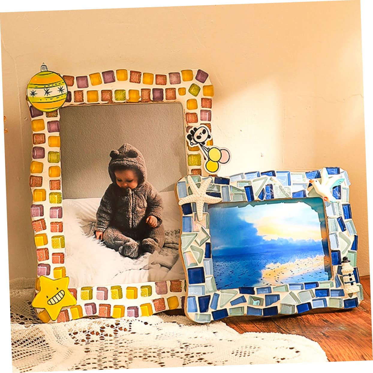 Alipis Diy Wooden Picture Frames Kids Art Frames for Painting Craft and Creative Play