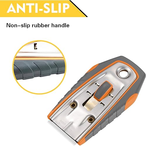 Miniatura 3 de XW Juego de raspador de cuchillas de afeitar, espátula de pintura con cambio rápido de cuchilla, 20 cuchillas adicionales incluidas, paquete de 2